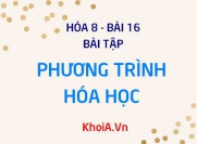 Bài tập về cách lập và cân bằng phương trình hóa học - Hóa 8 bài 16
